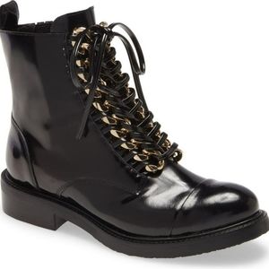 Jeffrey Campbell Damon Chain Link Black Patent Leather Boots *SOLD OUT*